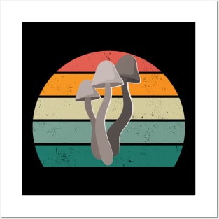 Toadstool Mushroom Sunset Graphic Posters and Art